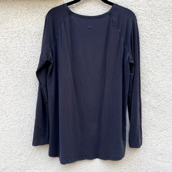 Lululemon Emerald Long Sleeve Tee Charcoal Black Size 12 - Picture 4 of 7